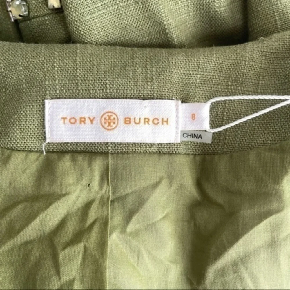 TORY BURCH ‘Avery’ Hills Embellished Linen Blend Jacket Size 8 NWT $525